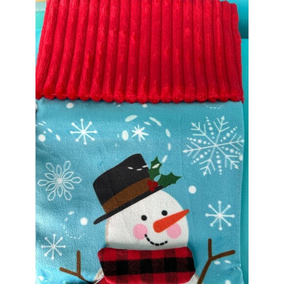 Christmas Stocking Snowman or Bearded Gnome Designs w/ Red Band Hangable NEW - Picture 3 of 9
